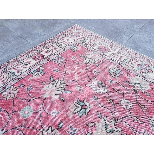 1960s 1960s Oushak Vintage Area Rug For Sale - Image 5 of 11