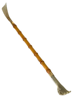 Italian Brown Faux Bamboo Shoehorn and Backscratcher, Italy, 1960s