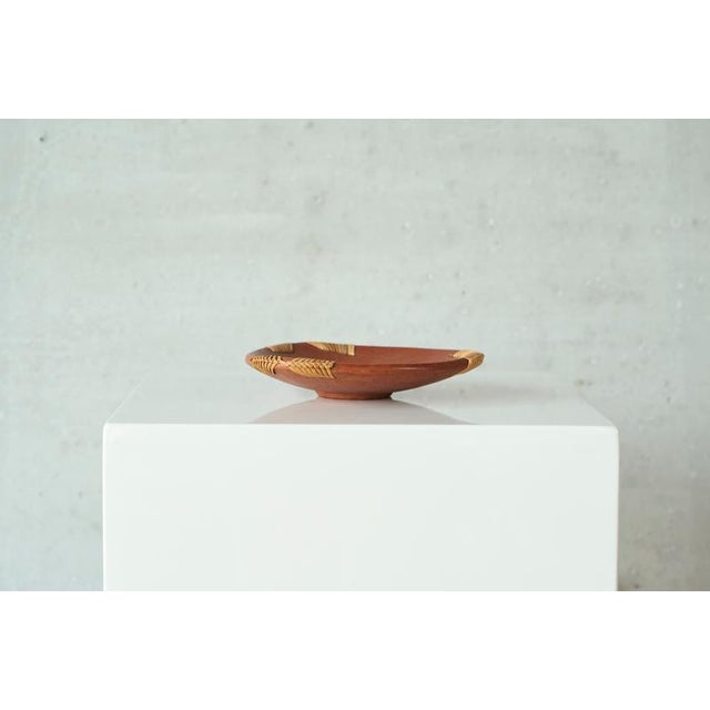 Mid-Century Vide Poche in Terracotta and Straw, 1960s For Sale - Image 6 of 11