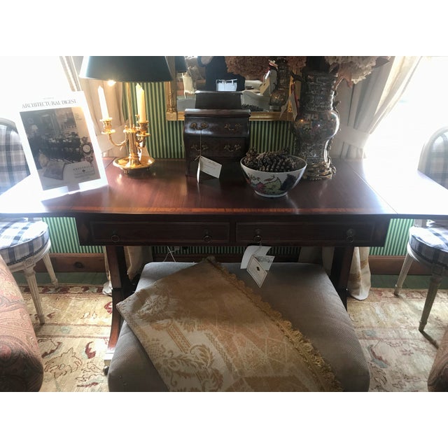 Alderson Drop-Leaf Writing Table in Mahogany With Rosewood and Satinwood Inlay For Sale In New York - Image 6 of 6