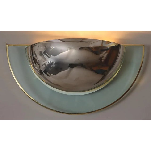 Postmodern Wall Light in Chrome, Brass and Glass from Estilux, 1990s For Sale - Image 9 of 11