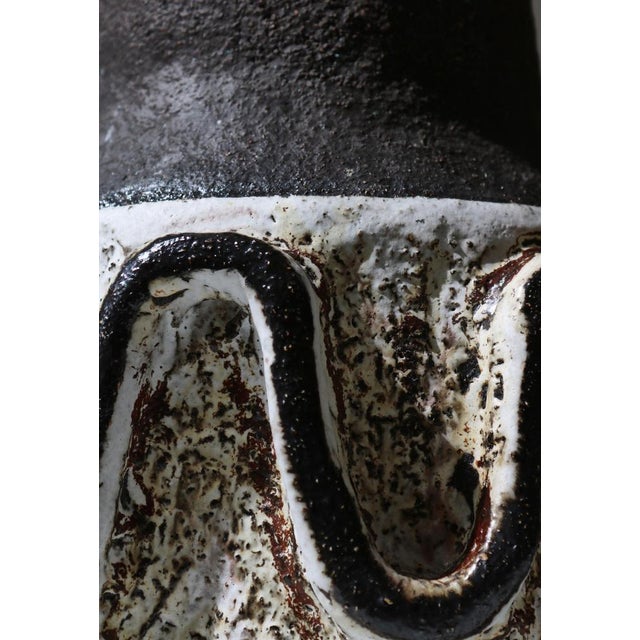 1960s Large Scandinavian Modern Stoneware Table Lamp from Henri Keramik, Denmark, 1960s For Sale - Image 5 of 14