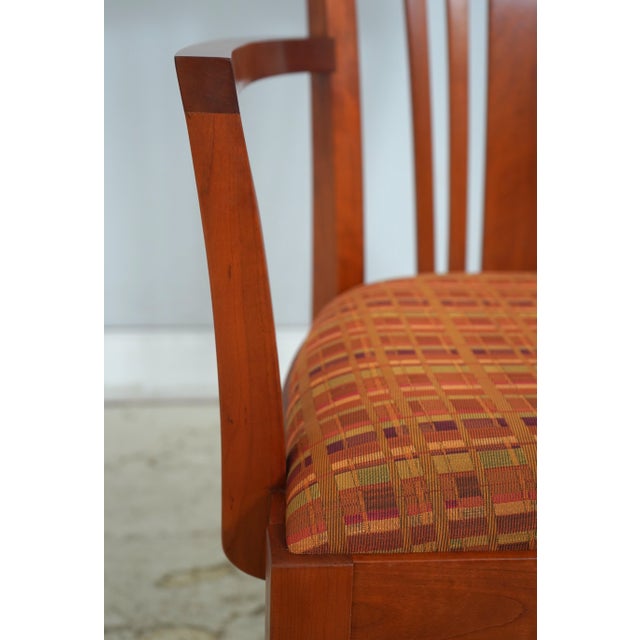 Brown Set of 8 Stickley Cherry Dining Room Chairs For Sale - Image 8 of 18