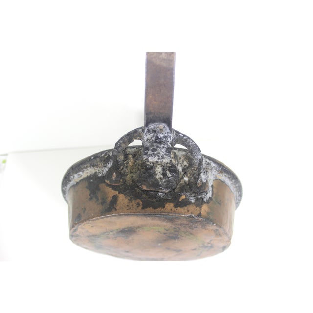 Antique Copper and Iron Pan for Decorating French Style Country Kitchen Primitive Hand Forged For Sale - Image 10 of 10