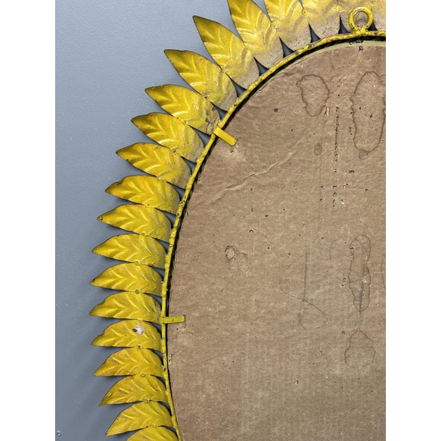 Mid-Century Bohemian Hollywood Regency Spanish Gilt Metal Sun Mirror, 1960s For Sale - Image 17 of 18