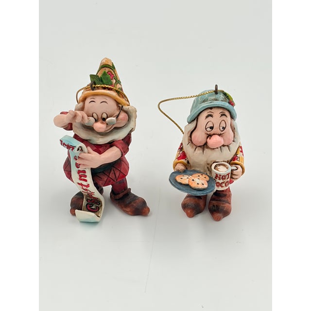 Yellow Jim Shore and Snow White and the Dwarfs Ornament Set Rare For Sale - Image 8 of 13