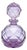 Japanese Irice Cut Glass Perfume Bottle, Purple Alexandrite Tone, 4.75" For Sale