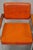 Metal Vintage Mid Century Modern Orange Naugahyde Chrome Arm Chairs by Malibu - A Pair For Sale - Image 7 of 12