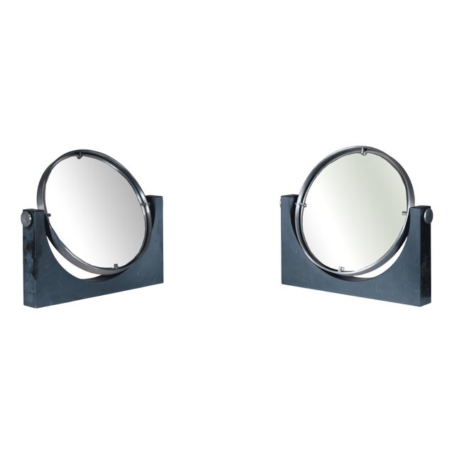 Slate Table Mirrors by Angelo Mangiarotti, 1960, Set of 2 For Sale
