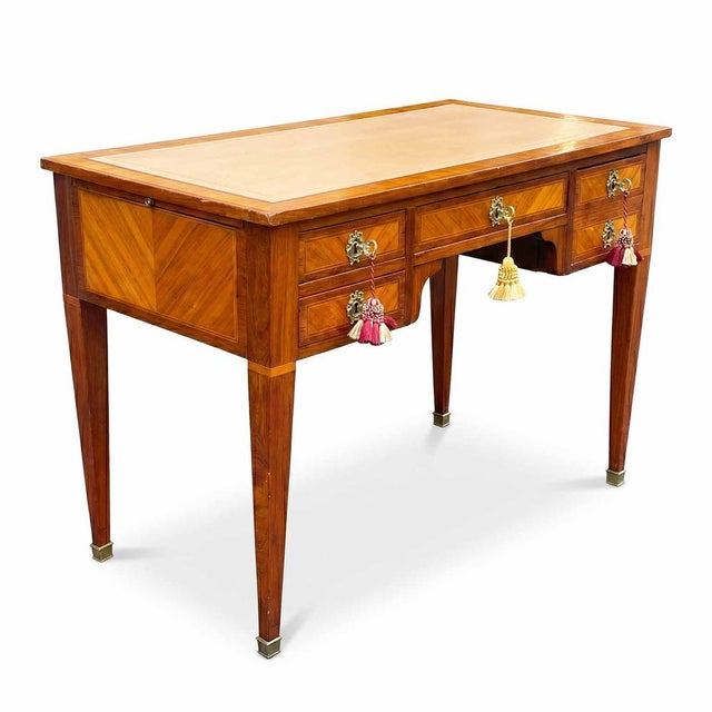 Brown 19th Century Louis XVI French Center Desk For Sale - Image 8 of 12