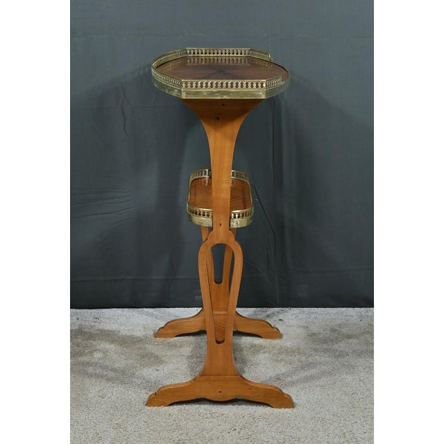 Wood Louis XVI Style Side Table in Mahogany Veneer For Sale - Image 7 of 11