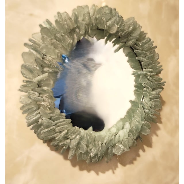 American Palecek Seaglass Mirrors- Set of 2, Large and Small For Sale - Image 3 of 7