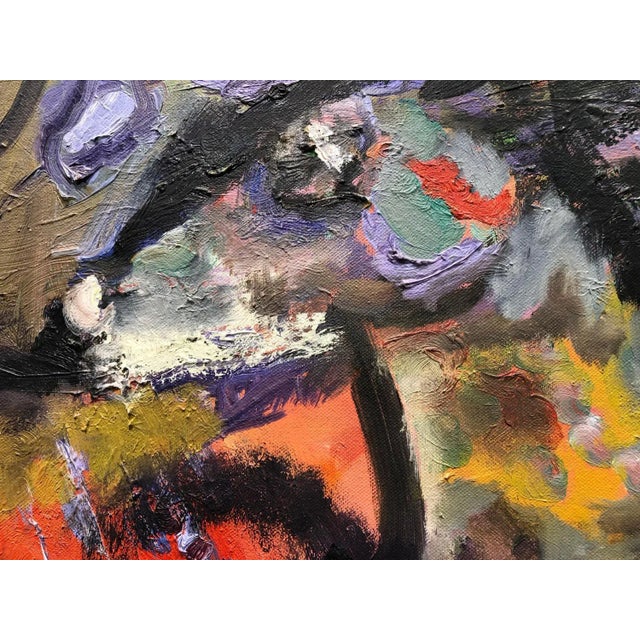 Green Wild Horse, Abstract, Figurative Oil on Linen, Rich Bold Colors, 2012 For Sale - Image 8 of 9