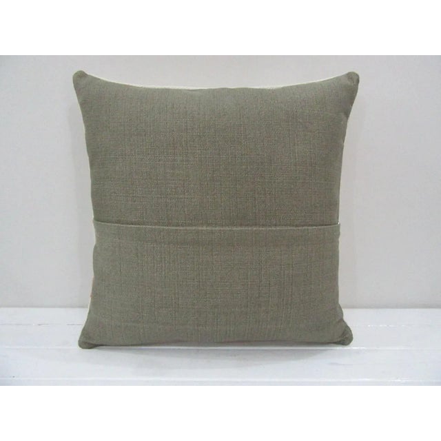 Contemporary Handmade Pink Striped Natural Kilim Pillow Cover For Sale - Image 3 of 4