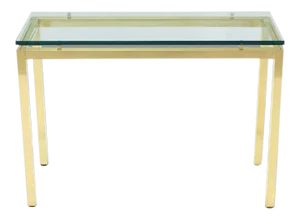 Vintage Mid Century Brass and Glass Console Table