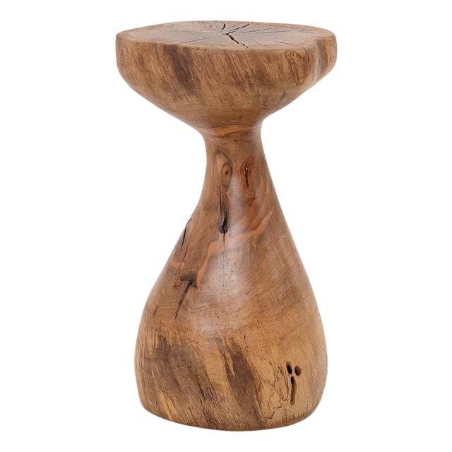 Sculptural Side Table in Walnut by Logniture For Sale