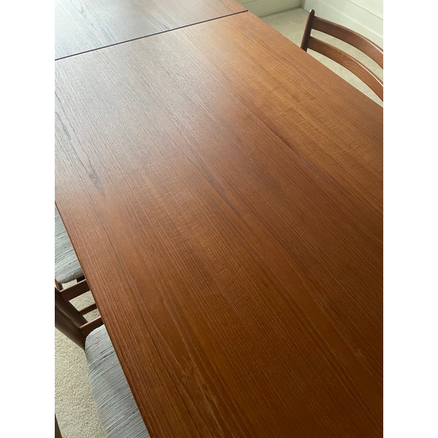 1950s Hans Wegner Mid-Century Modern Teak Table With Chairs For Sale - Image 12 of 14