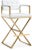 Director White Vegan Leather & Gold Steel Bar Stool For Sale - Image 10 of 10