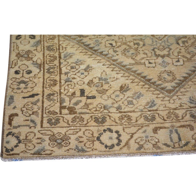 Vintage Turkish Hand Knotted Wool Rug, 3'2''x9'5'' For Sale - Image 4 of 5