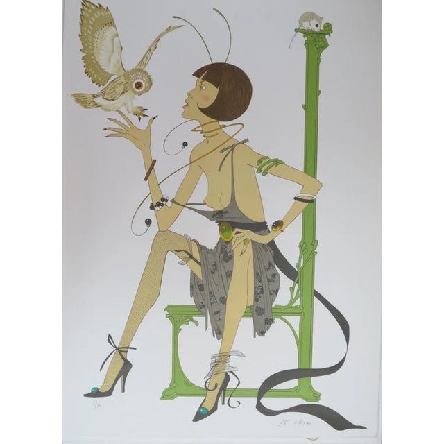 Philippe Noyer, The Owl, Lithograph For Sale