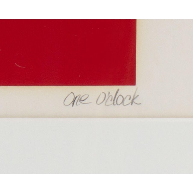 1970 “One O'Clock” Op Art Serigraph Print by Thomas Lahy For Sale In Indianapolis - Image 6 of 8