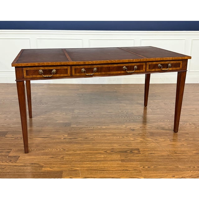 Hepplewhite Writing Desk by Leighton Hall - Showroom Sample For Sale - Image 10 of 11