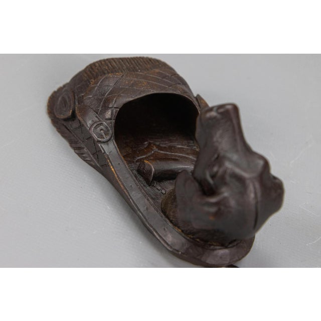Black Forest Hand-Carved Wooden Wall Mounted Salt Box, 1890s For Sale - Image 17 of 18