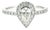 Neil Lane 1.00ctw Pear Diamond Halo Engagement Ring 14k White Gold Size 6.75 For Sale