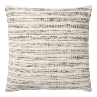 Amber Lewis x Loloi Marielle Ivory / Stone 22'' x 22'' Cover with Poly Pillow For Sale