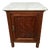 Antique French Walnut Bedside Table with Marble Top For Sale