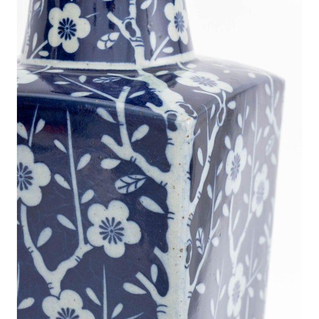 Mid 20th Century Chinese Blue & White Vases Mounted as Lamps, Pair For Sale - Image 5 of 6