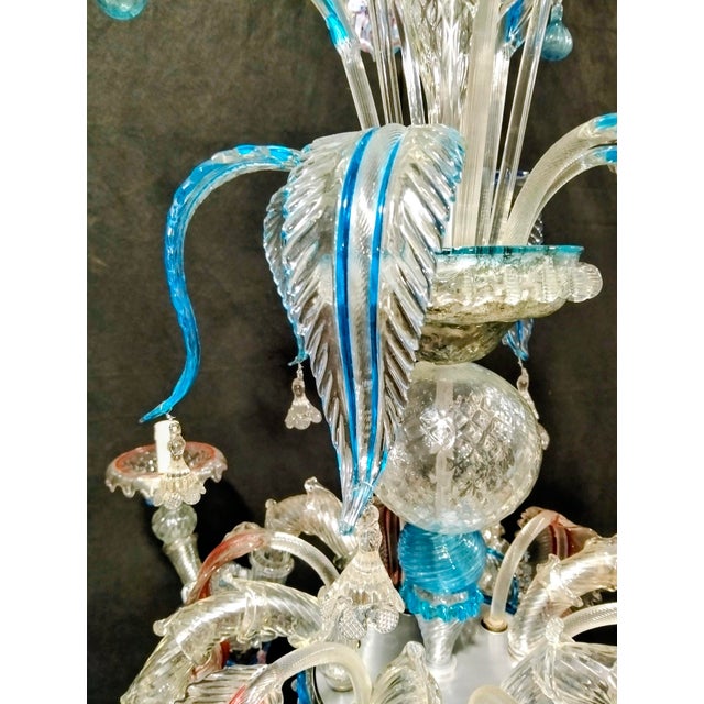 Murano Glass Chandelier, 1950s For Sale - Image 10 of 14
