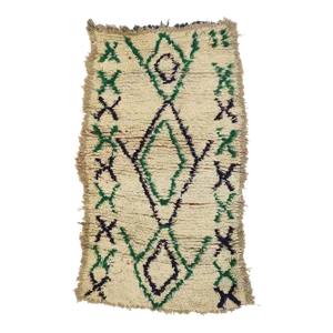 Vintage Berber Boucherouite Moroccan Rug - 03'00 X 05'00
