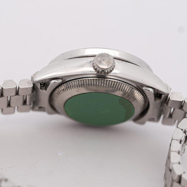 Metal Rolex Platinum DateJust Presidential 15 Carat Diamond 26mm Watch For Sale - Image 7 of 11