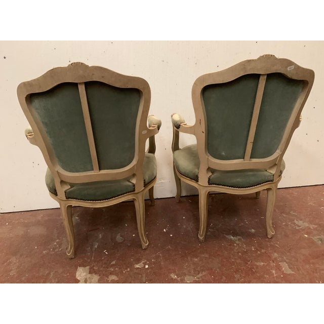 Louis XV Style Cabriolet Chairs in Patinated Beechwood, Set of 2 For Sale - Image 14 of 18