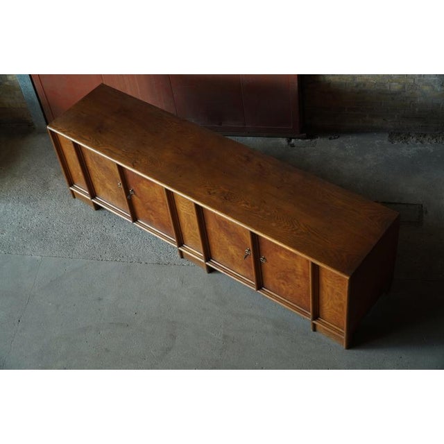 Large Danish Modern Sculptural Oak Sideboard with Paneled Doors, 1950s For Sale - Image 14 of 18
