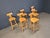 Wood Mid-Century Brutalist Bar Stools, 1960s, Set of 6 For Sale - Image 7 of 15