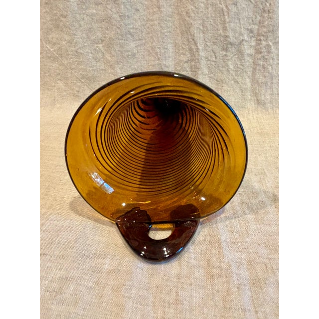 1950s 1950s Amber Murano Style Glass Wall Pocket Vase For Sale - Image 5 of 5