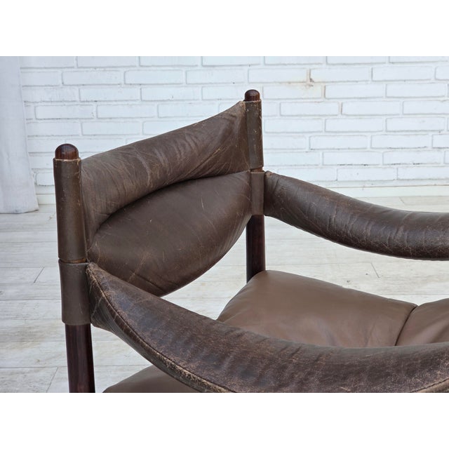 Mid-Century Modern Danish Modus Lounge Chair by Kristian Vedel for Søren Willadsen Møbelfabrik, 1974 For Sale - Image 3 of 18