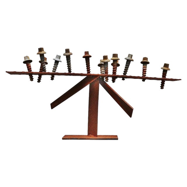 Abstract Modern Screws Sculpture by Theo Niermeijer, 1970 For Sale