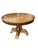 This Regency-style pedestal center table is an elegant nod to classical design. The top is crafted from burled fruitwood,...