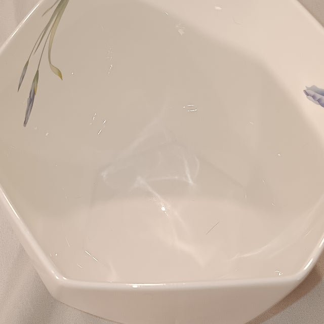 Vintage Christopher Stuart Iris Bone China Bowl For Sale In Chicago - Image 6 of 8