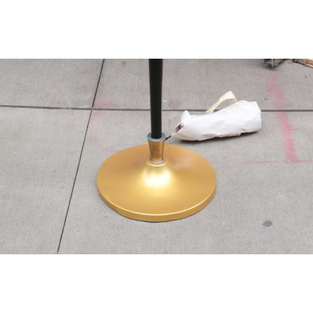 Metal French Art Deco Black & Gold Floor Lamp Torchiere , 1930's For Sale - Image 7 of 18