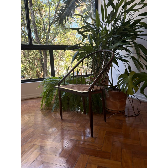 1970s Pair of “Curva” Chairs Attributed to Joaquim Tenreiro, Brazil, C. 1950s–1960s For Sale - Image 5 of 8