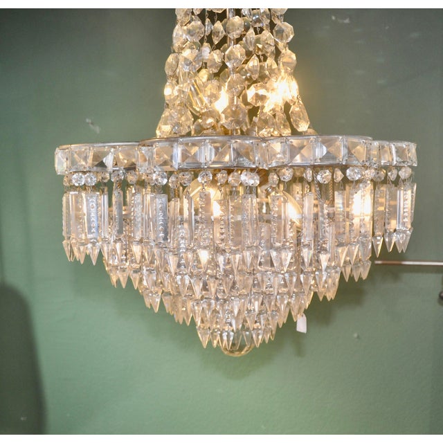 Vintage Crystal Chandelier, 1960s For Sale - Image 8 of 18
