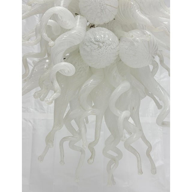 Large Vintage Murano Hand Blown Glass Chandelier, Italian Modern Lighting For Sale - Image 11 of 18