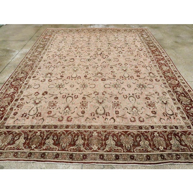 Early 20th Century Galerie Shabab Collection Early 20th Century Persian Tabriz Carpet For Sale - Image 5 of 10