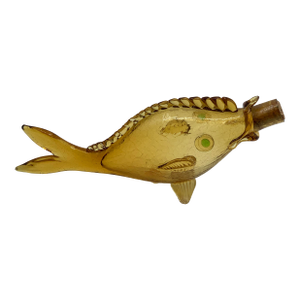 Orvieto Crackle Glass Fish Decanter