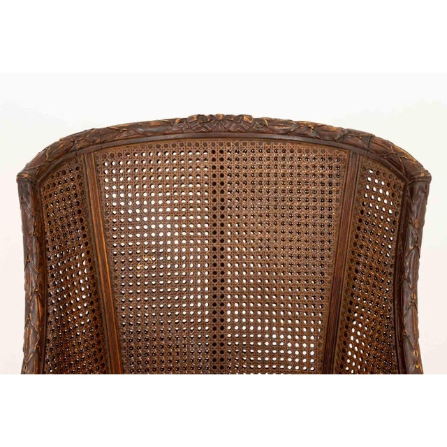 American American Regency Style Mahogany Cane Bergere For Sale - Image 3 of 8