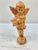 Brown Vintage Hand Carved Wooden Angel Figurine For Sale - Image 8 of 8